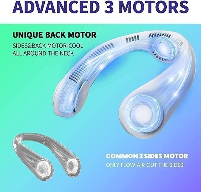 Portable Neck Band Fan - Hands Free Cooling for Comfort