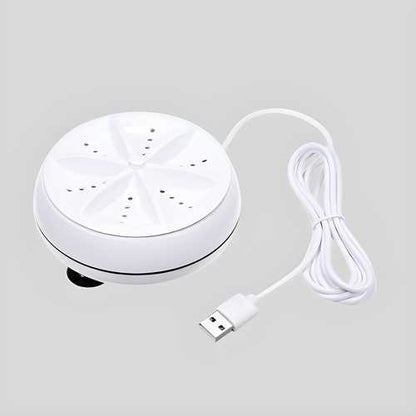 2 in 1 Mini Washing Machine Portable Rotating Ultrasonic Turbine Washer (Pack 01)