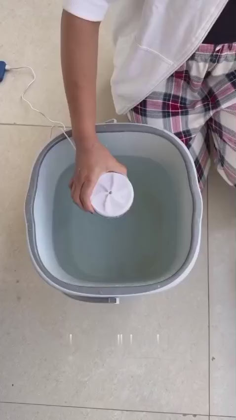 2 in 1 Mini Washing Machine Portable Rotating Ultrasonic Turbine Washer (Pack 01)